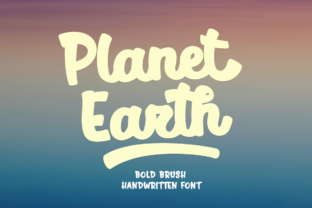 Planet Earth Font: A Bold Brush Typeface for Digital Campaigns
