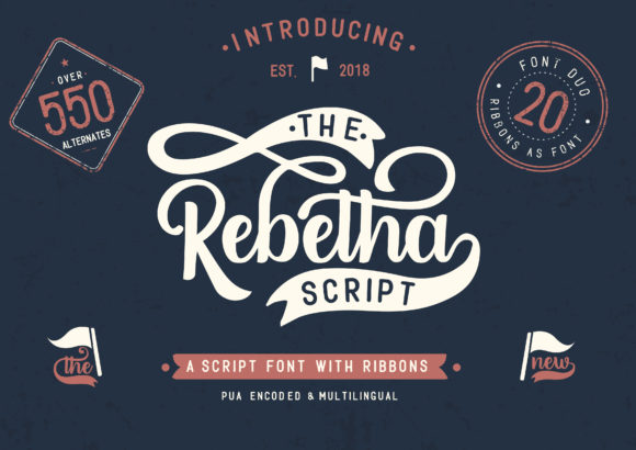 Rebetha Duo: A Script and Sans Serif Font for Handmade Makers
