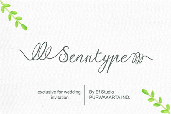Sensitype: A Handwritten Script Typeface for Modern Web Design
