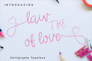 The Law of Love Font: Modern Calligraphy for Marketing Impact