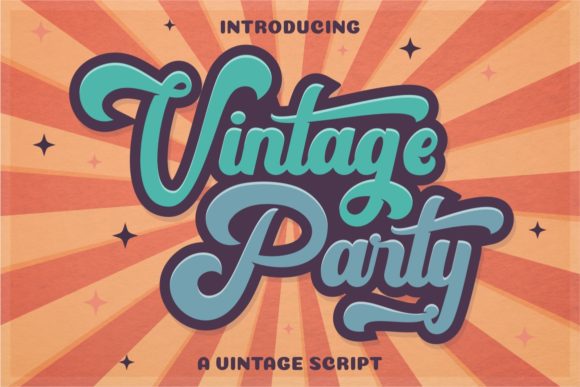 Vintage Party: A Bold Script Font for Editorial Storytelling